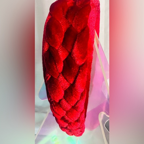 Sunday State Red Braided Velvet Headband - Picture 2 of 6
